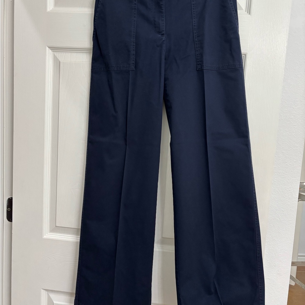 Ann Taylor Dark Blue Wide-Leg Pants